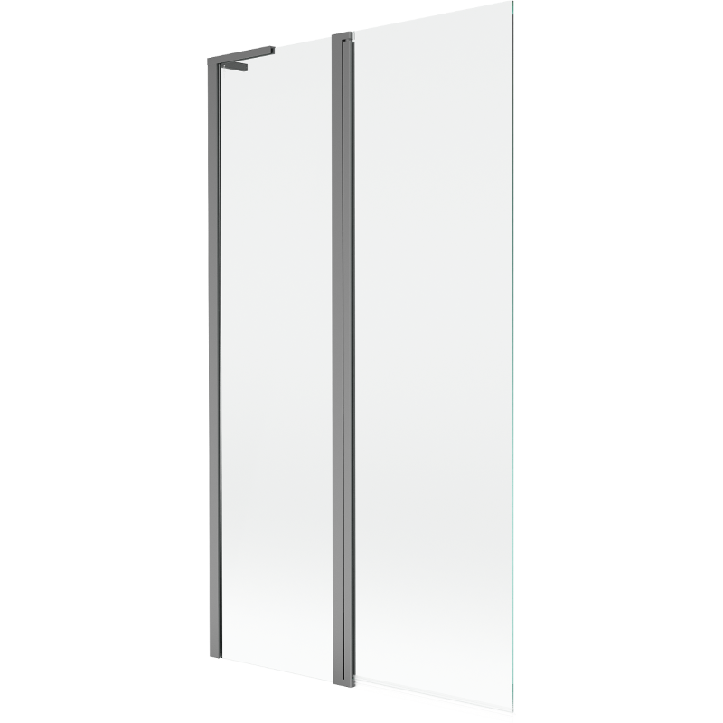 Mexen Mist L parawan nawannowy 2-skrzydłowy 100 x 150 cm, transparent, gun metal - 8A9L-100-011-95-00