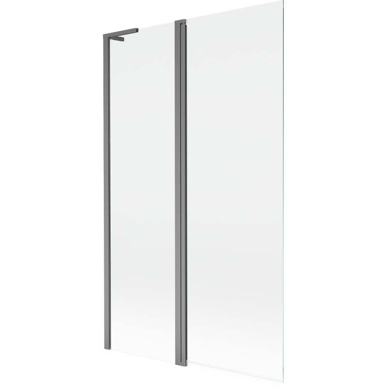 Mexen Mist L parawan nawannowy 2-skrzydłowy 110 x 150 cm, transparent, gun metal - 8A9L-110-011-95-00
