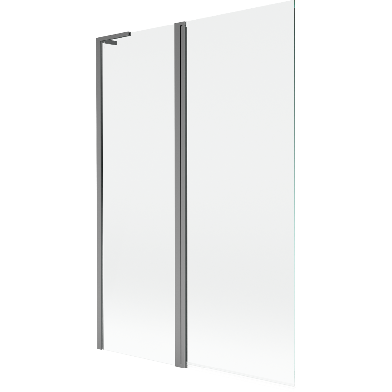 Mexen Mist L parawan nawannowy 2-skrzydłowy 120 x 150 cm, transparent, gun metal - 8A9L-120-011-95-00