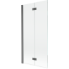 Mexen Mist parawan nawannowy 2-skrzydłowy lewy 90 x 150 cm, transparent, gun metal - 8A9-090-002-95-00-L