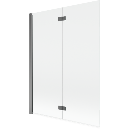 Mexen Mist parawan nawannowy 2-skrzydłowy lewy 130 x 150 cm, transparent, gun metal - 8A9-130-002-95-00-L