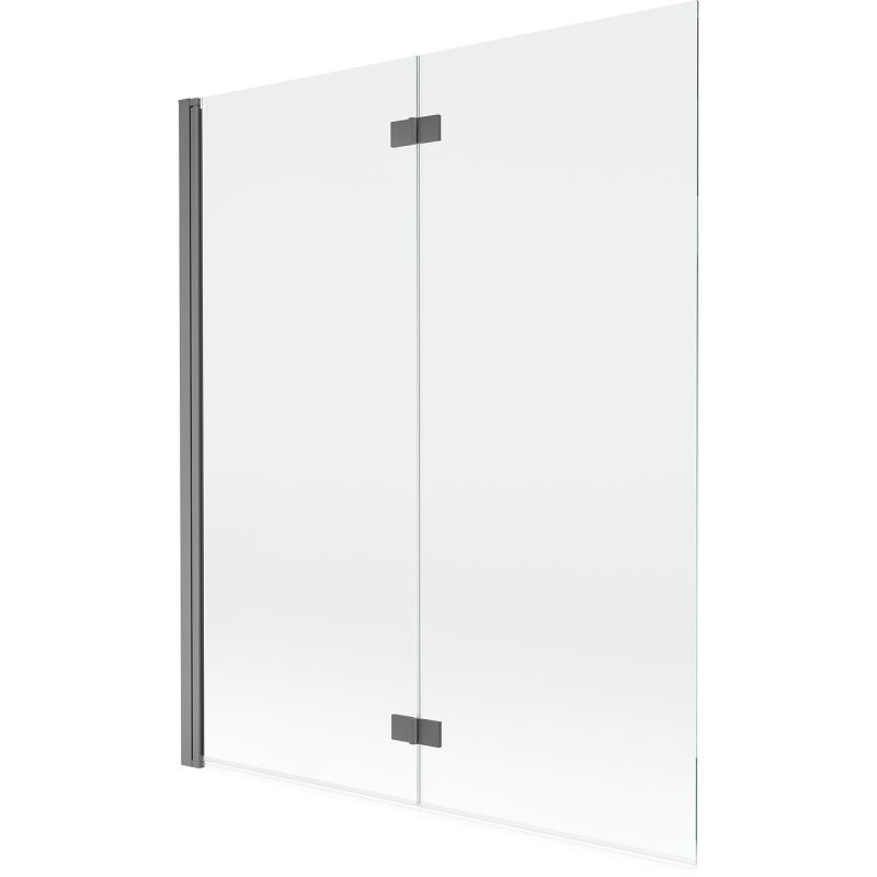 Mexen Mist parawan nawannowy 2-skrzydłowy lewy 140 x 150 cm, transparent, gun metal - 8A9-140-002-95-00-L