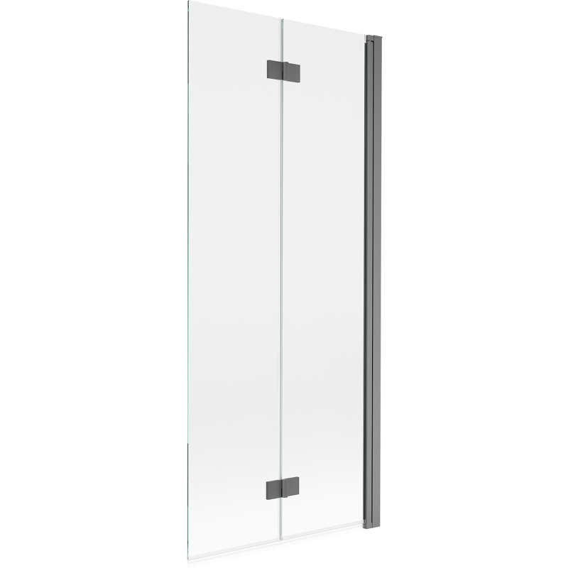 Mexen Mist parawan nawannowy 2-skrzydłowy prawy 80 x 150 cm, transparent, gun metal - 8A9-080-002-95-00-P