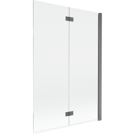 Mexen Mist parawan nawannowy 2-skrzydłowy prawy 120 x 150 cm, transparent, gun metal - 8A9-120-002-95-00-P