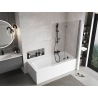 Mexen Mist parawan nawannowy 2-skrzydłowy prawy 120 x 150 cm, transparent, gun metal - 8A9-120-002-95-00-P