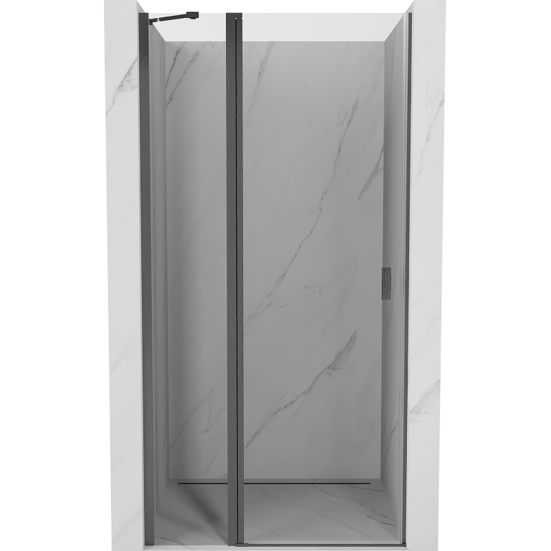 Mexen Mist drzwi prysznicowe uchylne 100 cm, transparent, gun gray szczotkowany - 8A4-100-000-66-00