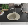 Mexen Kevin fregadero de granito de 1 cuba con escurridor y grifo de cocina Duero, beige - 6517-69-671600-00
