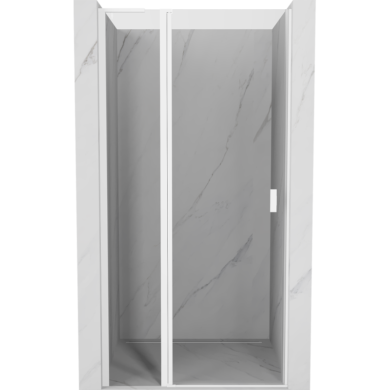 Mexen Mist L drzwi prysznicowe uchylne 110 cm, transparent, białe - 8A4L-110-000-20-00