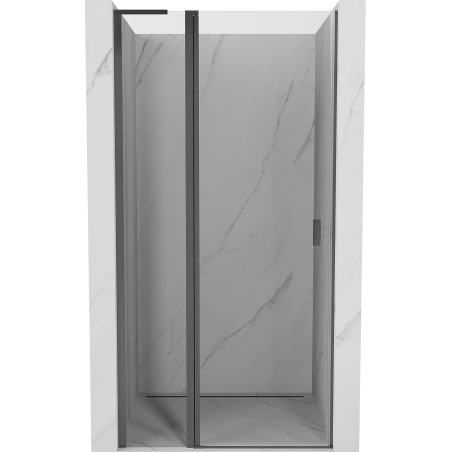 Mexen Mist L drzwi prysznicowe uchylne 120 cm, transparent, gun gray szczotkowany - 8A4L-120-000-66-00