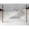 Mexen Kioto ścianka prysznicowa wolnostojąca 100 x 200 cm, ombre biała 8 mm, różowe złoto - 800-100-002-60-86