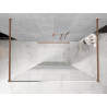 Mexen Kioto panel de ducha independiente 150 x 200 cm, ombre blanco 8 mm, cobre cepillado - 800-150-002-65-86