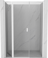 Mexen Mist drzwi prysznicowe uchylne 145 cm, transparent, białe - 8A4-145-001-20-00