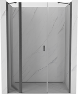 Mexen Mist drzwi prysznicowe uchylne 155 cm, transparent, gun gray szczotkowany - 8A4-155-001-66-00