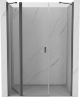 Mexen Mist drzwi prysznicowe uchylne 130 cm, transparent, gun metal - 8A4-130-001-95-00