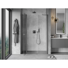Mexen Mist drzwi prysznicowe uchylne 135 cm, transparent, gun metal - 8A4-135-001-95-00