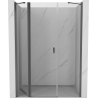 Mexen Mist drzwi prysznicowe uchylne 135 cm, transparent, gun metal - 8A4-135-001-95-00