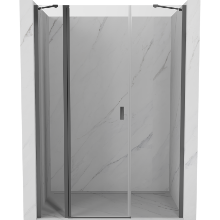 Mexen Mist drzwi prysznicowe uchylne 160 cm, transparent, gun metal - 8A4-160-001-95-00