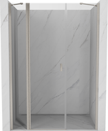 Mexen Mist drzwi prysznicowe uchylne 145 cm, transparent, nikiel szczotkowany - 8A4-145-001-97-00