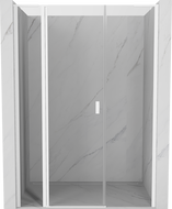 Mexen Mist L drzwi prysznicowe uchylne 145 cm, transparent, białe - 8A4L-145-001-20-00