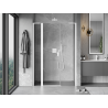 Mexen Mist L drzwi prysznicowe uchylne 150 cm, transparent, białe - 8A4L-150-001-20-00