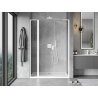 Mexen Mist L drzwi prysznicowe uchylne 160 cm, transparent, białe - 8A4L-160-001-20-00