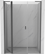 Mexen Mist L drzwi prysznicowe uchylne 135 cm, transparent, gun gray szczotkowany - 8A4L-135-001-66-00