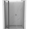 Mexen Mist L drzwi prysznicowe uchylne 160 cm, transparent, gun gray szczotkowany - 8A4L-160-001-66-00