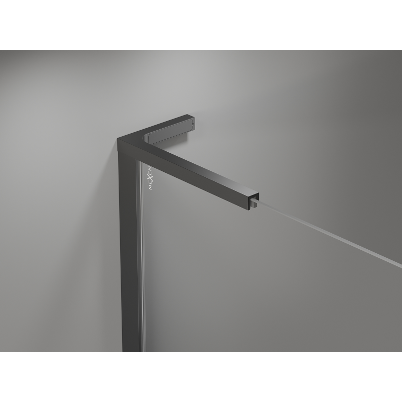 Mexen Mist L drzwi prysznicowe uchylne 145 cm, transparent, gun metal - 8A4L-145-001-95-00