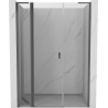 Mexen Mist L drzwi prysznicowe uchylne 145 cm, transparent, gun metal - 8A4L-145-001-95-00