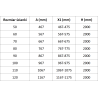 Mexen Lunar L douchescherm Walk-in rechts 50 x 200 cm, transparant 8 mm, chroom - 830L-050-000-01-00-P