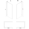 Mexen Lunar L Πόρτα ντουζιέρας Walk-in δεξιά 120 x 200 cm, διαφανής 8 mm, χρυσή