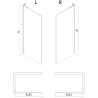 Mexen Lunar L pared de ducha Walk-in derecha 90 x 200 cm, transparente 8 mm, oro cepillado - 830L-090-000-55-00-P