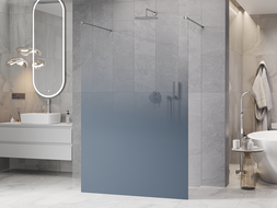 Mexen Kioto ελεύθερη ανεξάρτητη καμπίνα ντους 130 x 200 cm, μπλε ντεγκραντέ 8 mm,