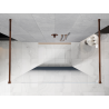 Mexen Kioto paroi de douche autoportante 150 x 200 cm, ombre bleue 8 mm, or rose - 800-150-002-60-46