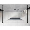 Mexen Kioto paroi de douche autoportante 100 x 200 cm, ombre bleue 8 mm, noire - 800-100-002-70-46