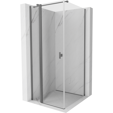 Mexen Mist T kabina prysznicowa uchylna 80 x 80 cm, transparent, gun metal - 8A4T-080-080-95-00