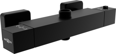 Mexen Cube termostatisk duschblandare, svart - 77250-70