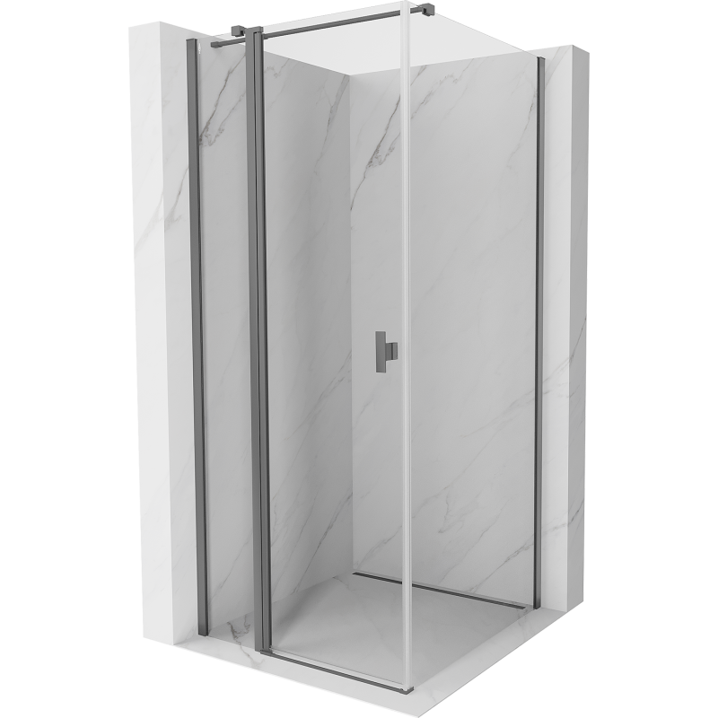 Mexen Mist T kabina prysznicowa uchylna 110 x 110 cm, transparent, gun metal - 8A4T-110-110-95-00