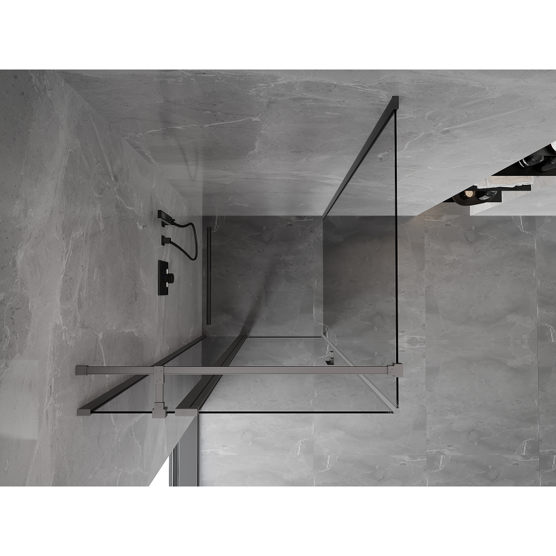 Mexen Mist T kabina prysznicowa uchylna 110 x 110 cm, transparent, gun metal - 8A4T-110-110-95-00