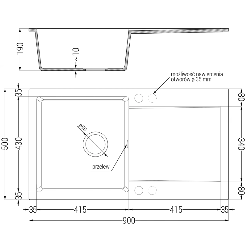 Mexen Leo fregadero de granito de 1 tina con escurridor y grifo de cocina Savita, blanco - 6501-20-672601-70