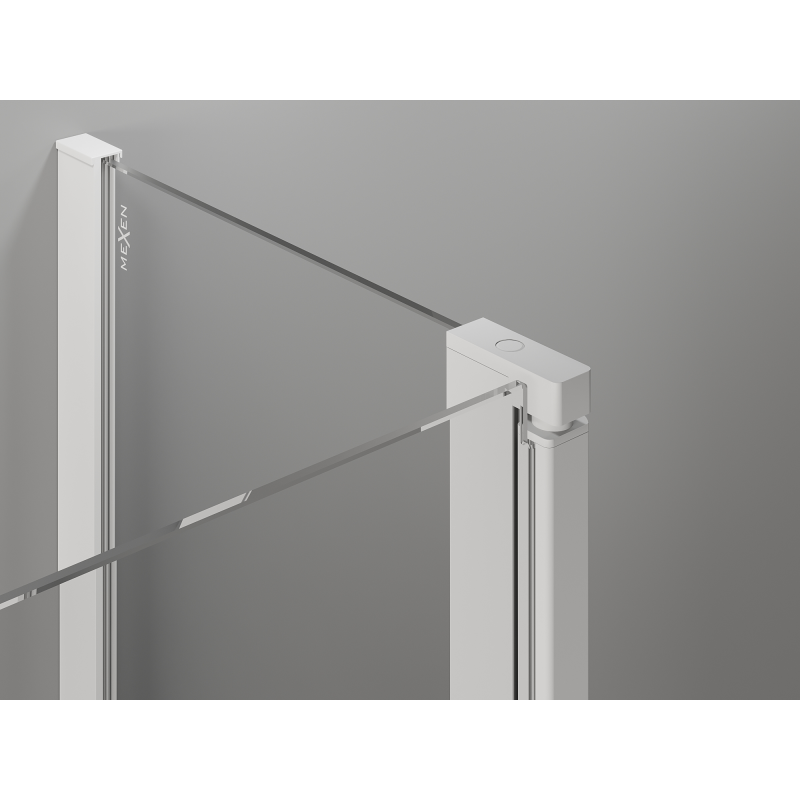 Mexen Mist Duo kabina prysznicowa uchylna 85 x 70 cm, transparent, biała - 8A4-085-070-20-00