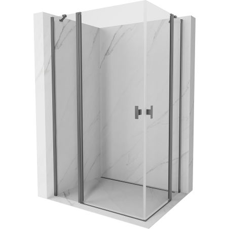 Mexen Mist Duo kabina prysznicowa uchylna 115 x 105 cm, transparent, gun metal - 8A4-115-105-95-00