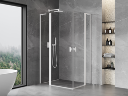 Mexen Mist L Duo kabina prysznicowa uchylna 115 x 95 cm, transparent, biała - 8A4L-115-095-20-00