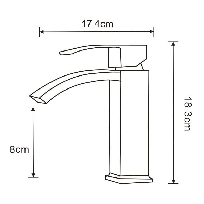 Mexen Libra robinet de lavabo, noir - 745100-70