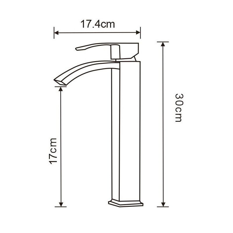 Mexen Libra Waschbeckenarmatur hoch, schwarz - 745110-70