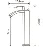 Mexen Libra bateria umywalkowa wysoka, złota - 745110-50