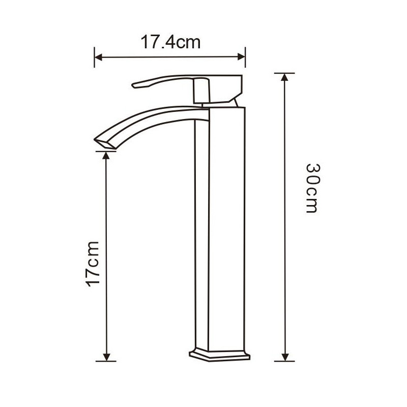 Mexen Libra mitigeur lavabo haut, chromé - 745110-00