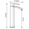 Mexen Libra DQ45 bathtub set, black - 745113DQ45-70