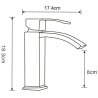 Mexen Libra R45 bathtub set, gold - 745103R45-50