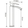 Mexen Libra R62 bathtub set, gold - 745113R62-50